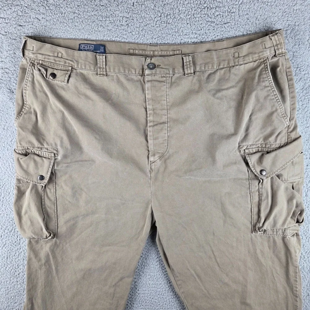 VTG Polo Ralph Lauren Paratrooper Military Pilot Cargo Pants Khaki 50x30 (49x24)